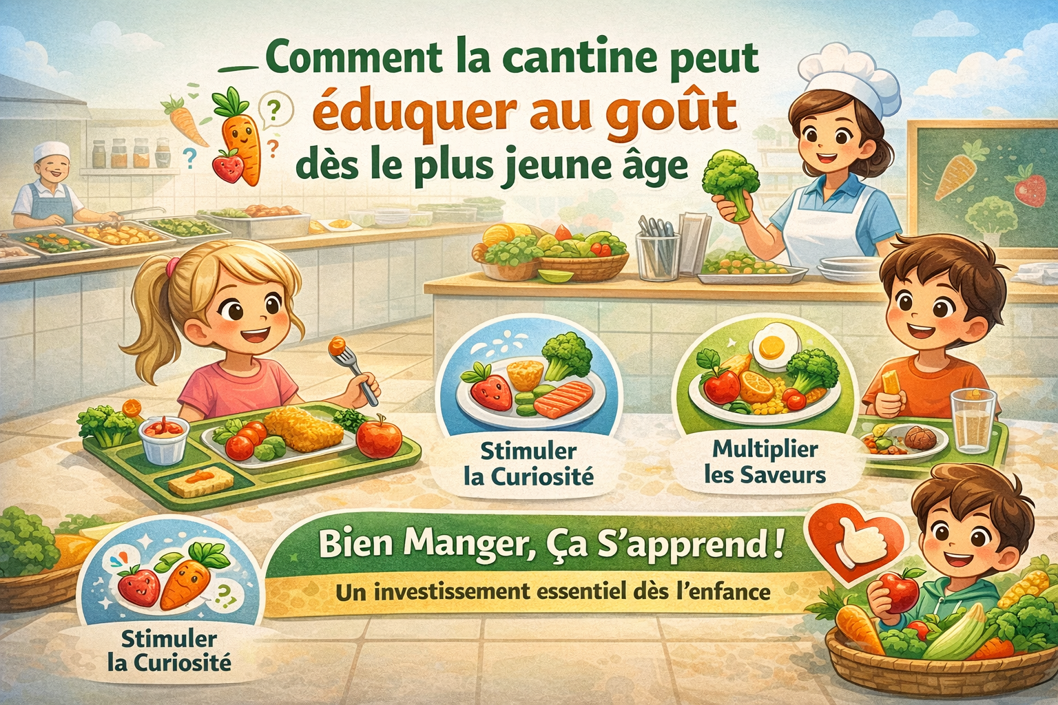 Comment la cantine peut éduquer au goût dès le plus jeune âge
