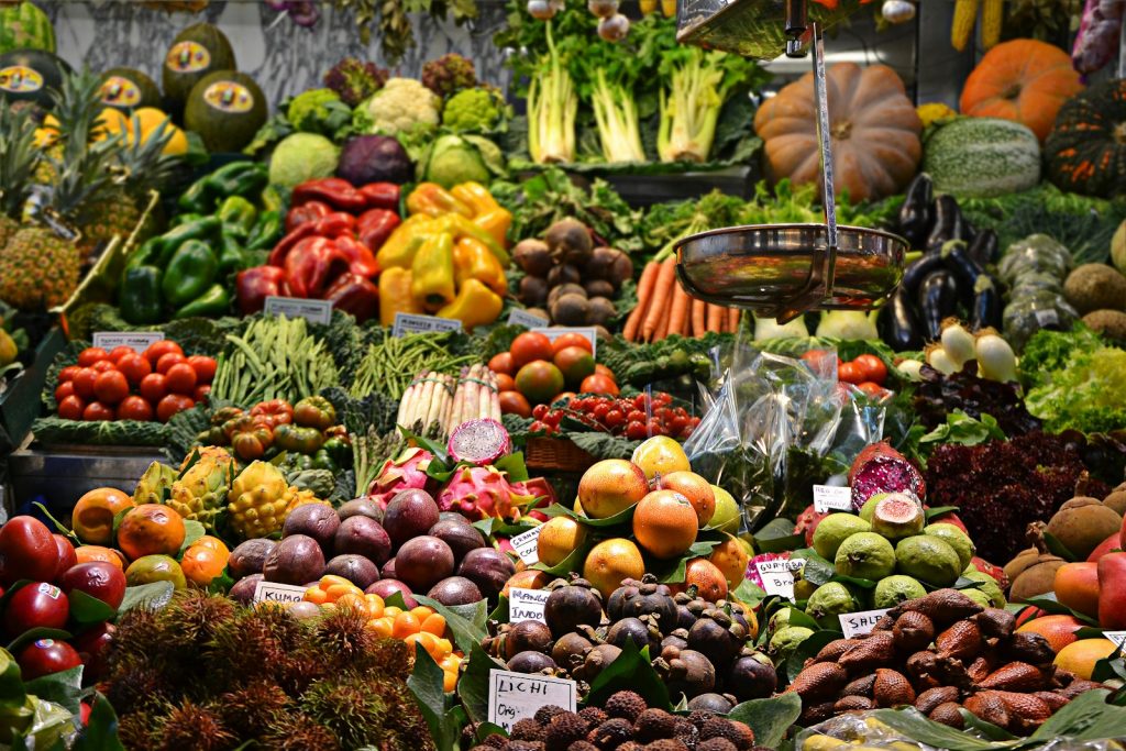 Fresh local produce at the market